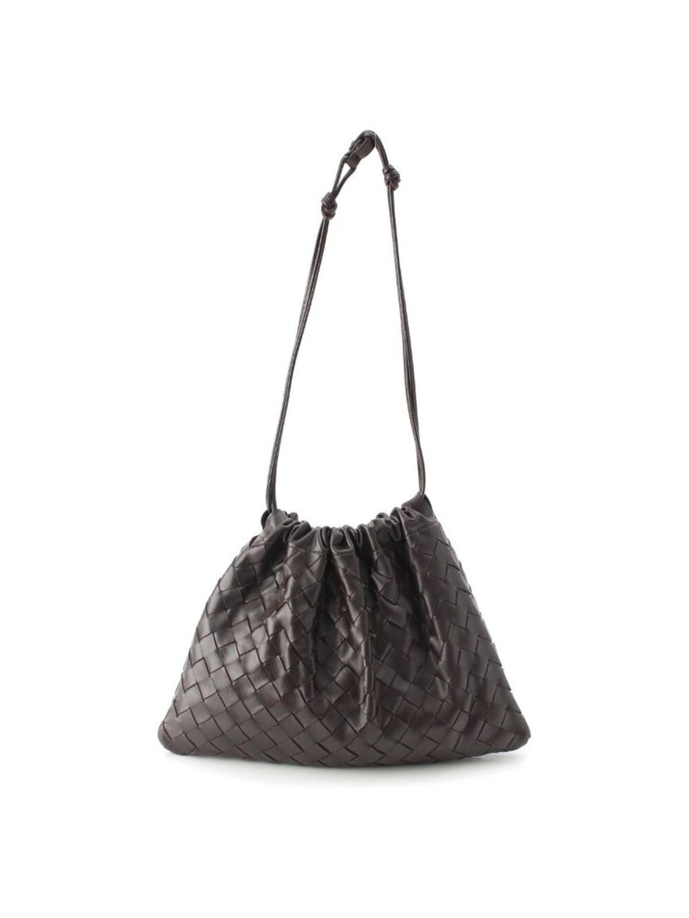 Bottega Veneta Intrecciato Leather Bag Handbag Fondente Dark Brown